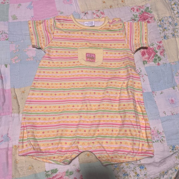 Vintage Carters Baby 6/9 Month Striped Spring Jumper - Picture 1 of 7